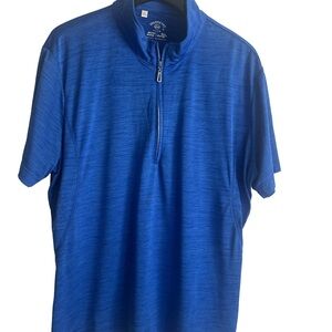 Women's Blue Half-Zip Polo Shirt